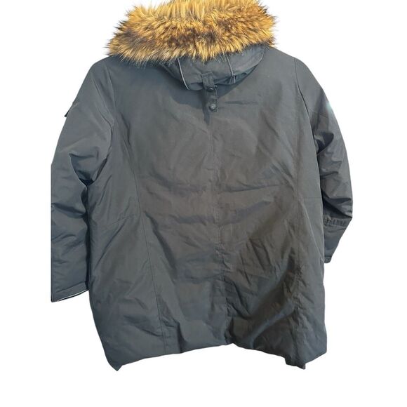 Alpine North Women's Vegan Down Parka Jacket with Faux Fur Black Sz. 4x - Picture 2 of 7